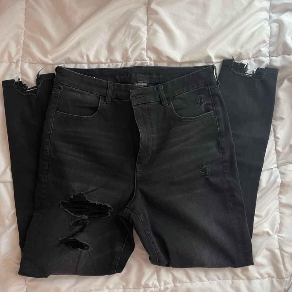 American Eagle Distress High Rise Skinny Jean